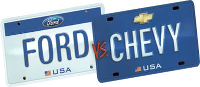 Ford vs. Chevy logo for Playstation 2